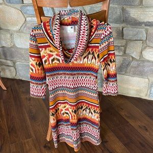 Pink Owl boho long sleeve dress